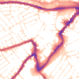 Daytime road noise heatmap for BS3 1BT