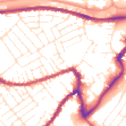 Daytime road noise heatmap for BS3 1DY