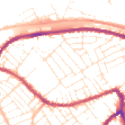 Daytime road noise heatmap for BS3 1PB