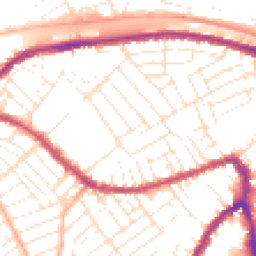 Daytime road noise heatmap for BS3 1PD