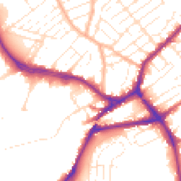 Daytime road noise heatmap for BS3 2NR