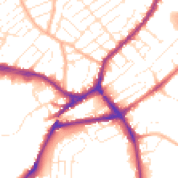 Daytime road noise heatmap for BS3 3AS
