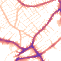 Daytime road noise heatmap for BS3 3JF
