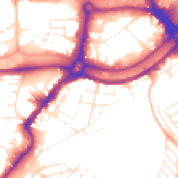 Daytime road noise heatmap for BS3 4AP
