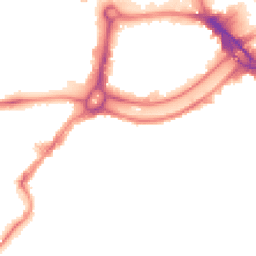 Night-time road noise heatmap for BS3 4AR