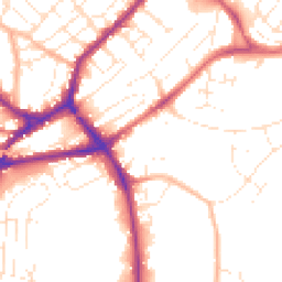 Daytime road noise heatmap for BS3 5NS