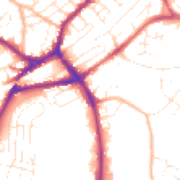 Daytime road noise heatmap for BS3 5QG