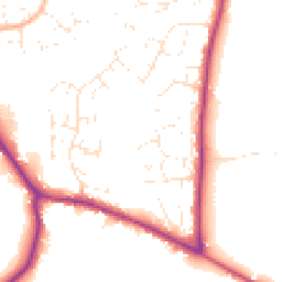 Daytime road noise heatmap for BS30 6JZ