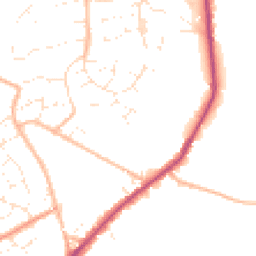 Daytime road noise heatmap for BS30 8YZ