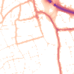Daytime road noise heatmap for BS31 1AA