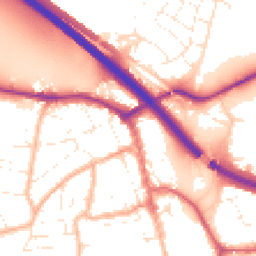 Daytime road noise heatmap for BS31 1DQ