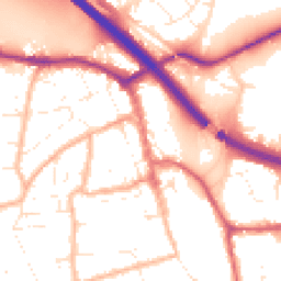 Daytime road noise heatmap for BS31 1DX