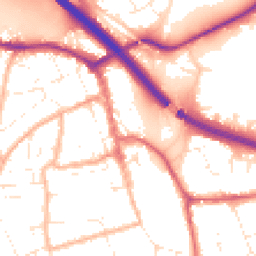 Daytime road noise heatmap for BS31 1ET