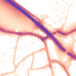 Daytime road noise heatmap for BS31 2BA