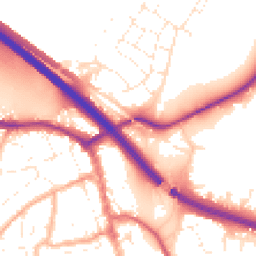 Daytime road noise heatmap for BS31 2BN