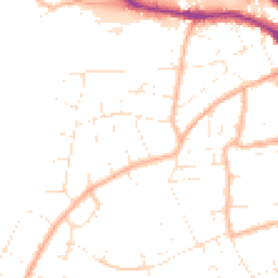 Daytime road noise heatmap for BS31 2EX