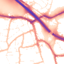 Daytime road noise heatmap for BS31 2UF