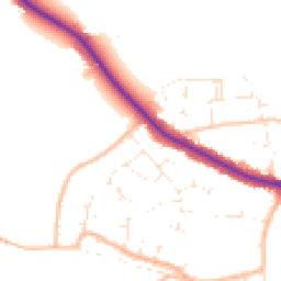 Daytime road noise heatmap for BS31 3AJ