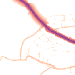 Daytime road noise heatmap for BS31 3AP