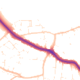 Daytime road noise heatmap for BS31 3BD