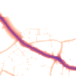 Daytime road noise heatmap for BS31 3BN