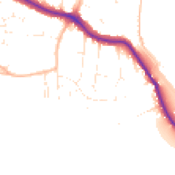 Daytime road noise heatmap for BS31 3HS