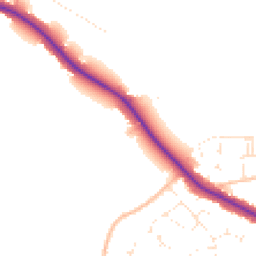 Daytime road noise heatmap for BS31 3TH