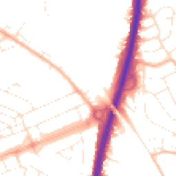 Daytime road noise heatmap for BS34 5AD