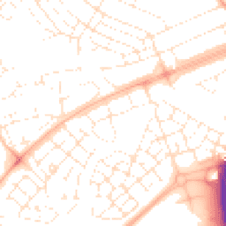 Daytime road noise heatmap for BS34 5AG