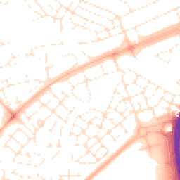 Daytime road noise heatmap for BS34 5AN