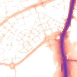 Daytime road noise heatmap for BS34 5AS
