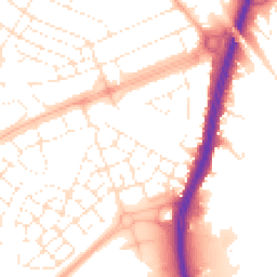 Daytime road noise heatmap for BS34 5BH
