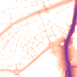 Daytime road noise heatmap for BS34 5DA