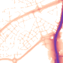 Daytime road noise heatmap for BS34 5DB