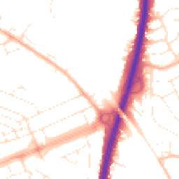 Daytime road noise heatmap for BS34 5JD