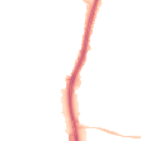 Night-time road noise heatmap for BS34 5JW