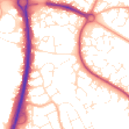 Daytime road noise heatmap for BS34 6AQ