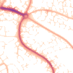 Daytime road noise heatmap for BS34 6AY
