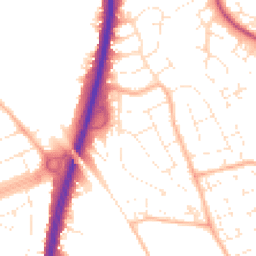 Daytime road noise heatmap for BS34 6DE