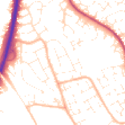 Daytime road noise heatmap for BS34 6EQ