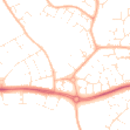 Daytime road noise heatmap for BS34 6JB