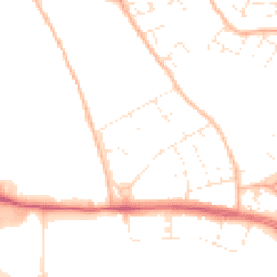 Daytime road noise heatmap for BS34 6JY