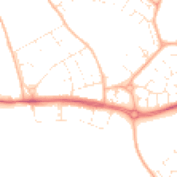 Daytime road noise heatmap for BS34 6LG