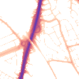 Daytime road noise heatmap for BS34 6NF