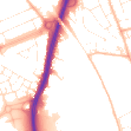 Daytime road noise heatmap for BS34 6PJ