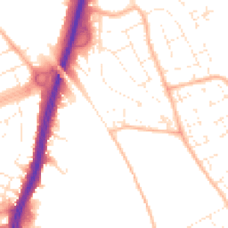 Daytime road noise heatmap for BS34 6RW
