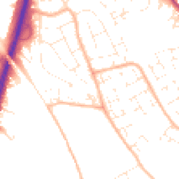 Daytime road noise heatmap for BS34 6SA