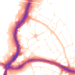 Daytime road noise heatmap for BS34 7AJ