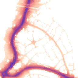 Daytime road noise heatmap for BS34 7AN