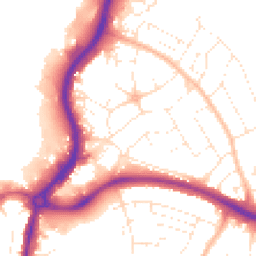 Daytime road noise heatmap for BS34 7DA